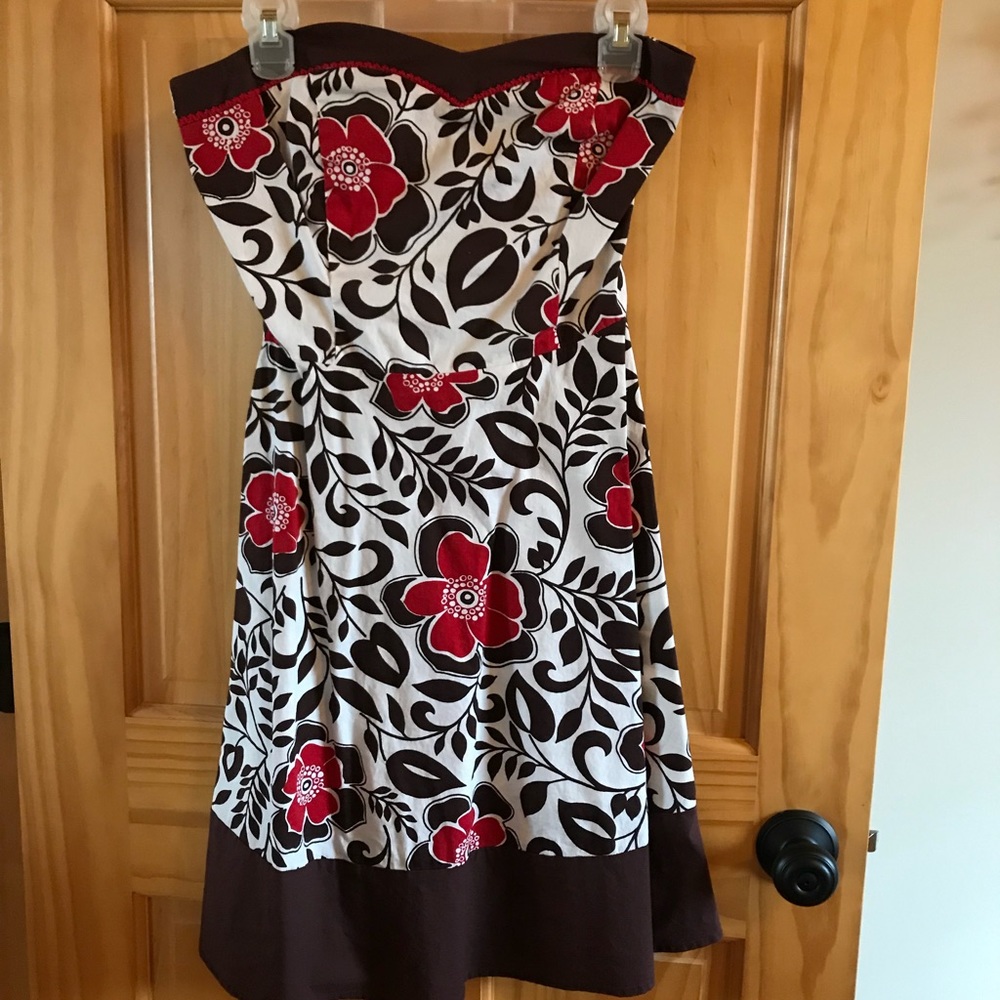 Dress brown and pink